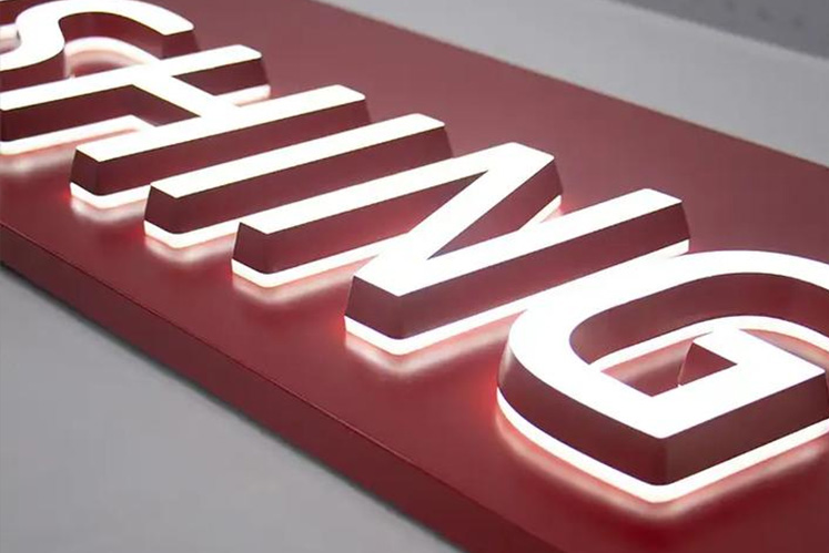 出口英文背发光字招牌定制