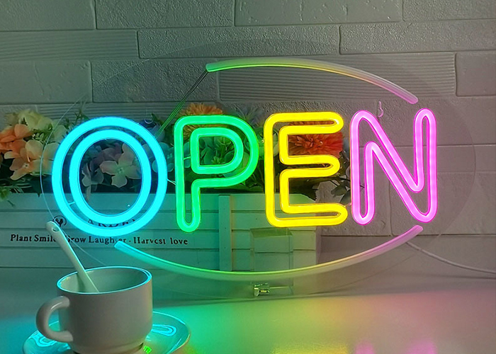 OPEN营业中霓虹灯发光字