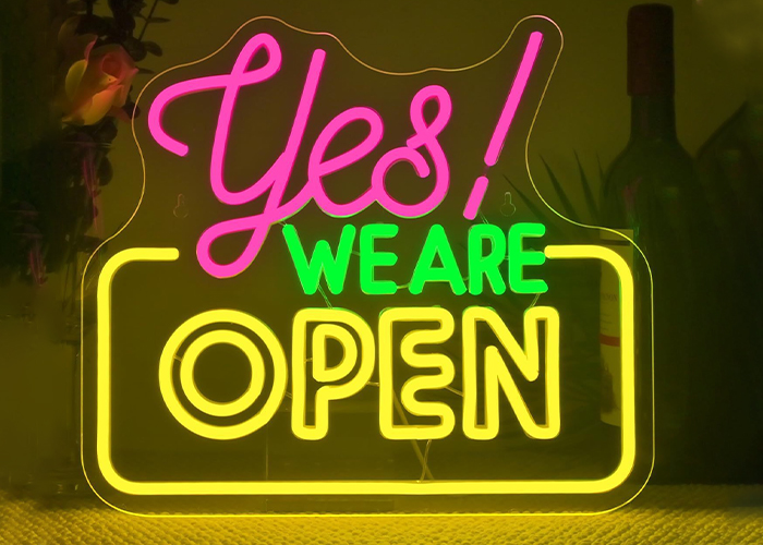 商务标识OPEN霓虹灯发光字
